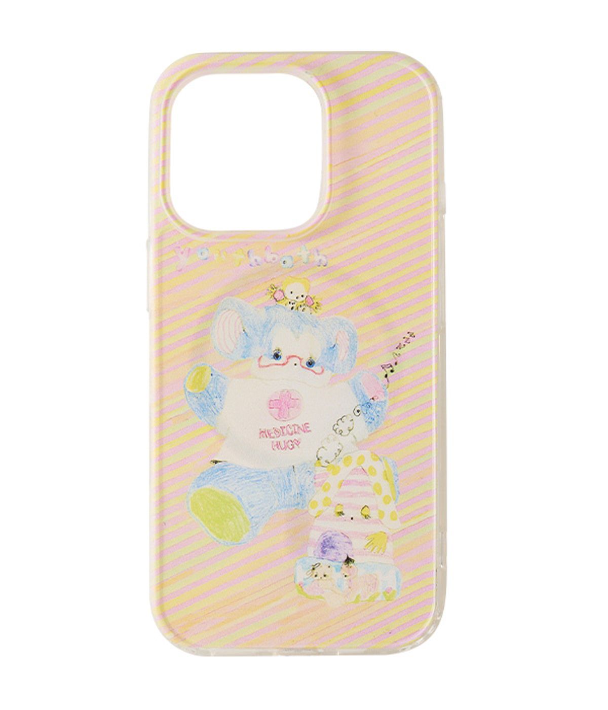 유쓰배쓰(YOUTHBATH) MagSafe Card Wallet Phone Case_Coral Bear
