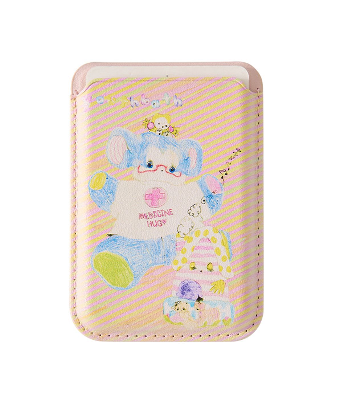 유쓰배쓰(YOUTHBATH) MagSafe Card Wallet Phone Case_Coral Bear