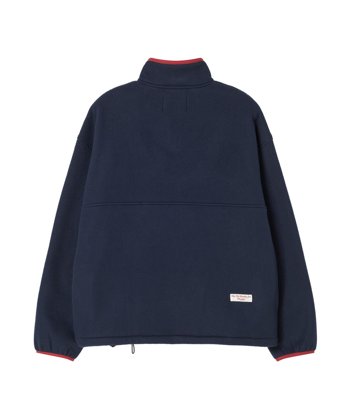 비욘드클로젯(BEYOND CLOSET) [COLLECTION LINE] 레트로 팝 디테일 하프 집업 플리스 네이비