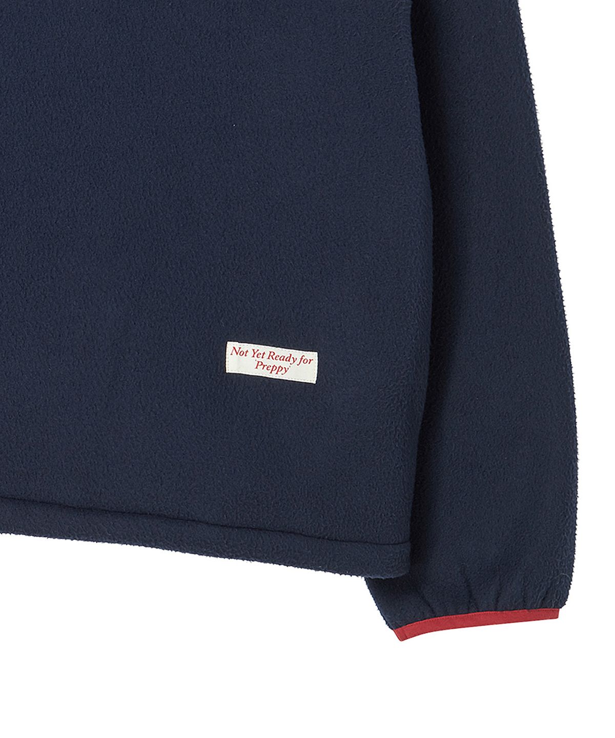 비욘드클로젯(BEYOND CLOSET) [COLLECTION LINE] 레트로 팝 디테일 하프 집업 플리스 네이비