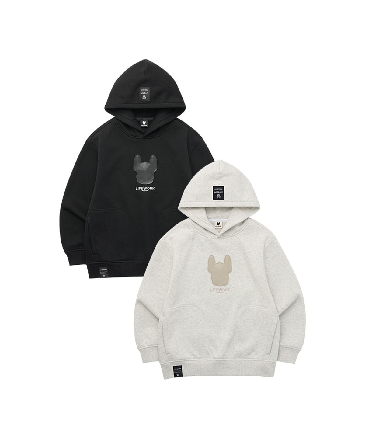 라이프워크 키즈(LIFEWORK KIDS) 키즈) Lite 본딩 실리콘 와펜 후드 티셔츠