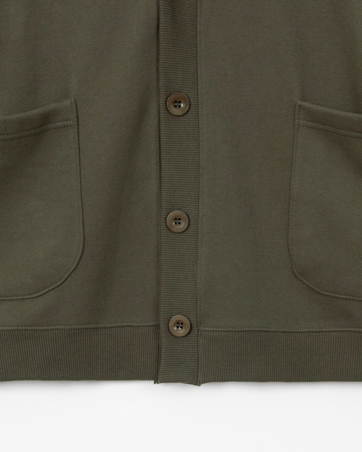 디앤드퀘스천(THEENDQUESTION) Sweat print cardigan / KHAKI