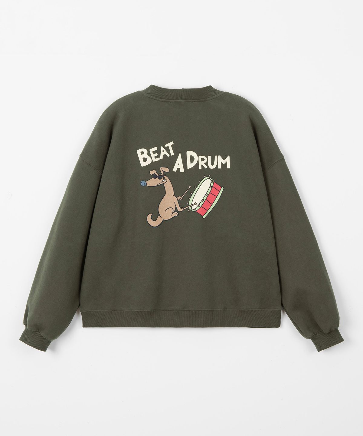 디앤드퀘스천(THEENDQUESTION) Sweat print cardigan / KHAKI
