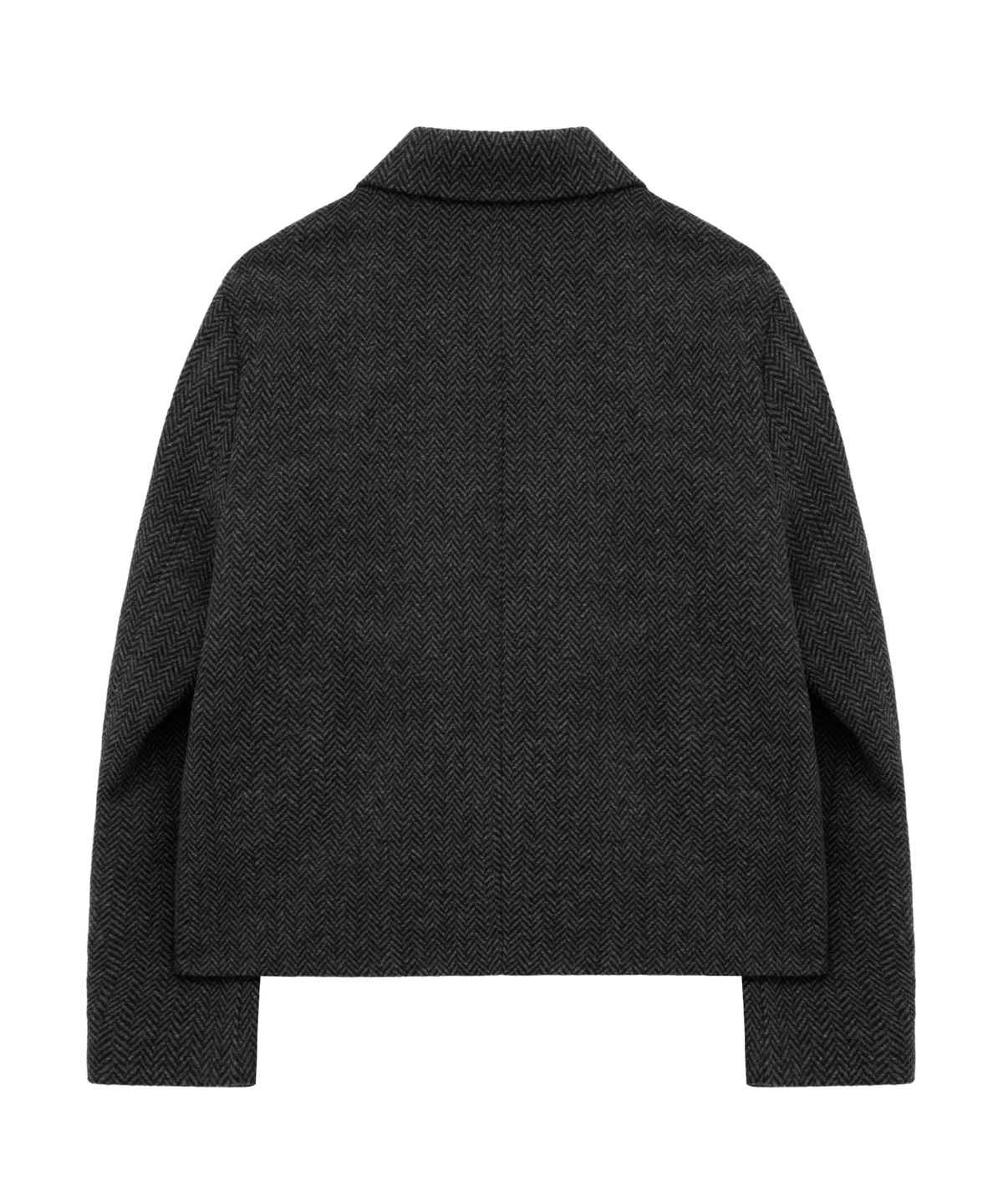 효지(HYOJI) 25 FW 헤링본 투버튼 크롭 블레이저