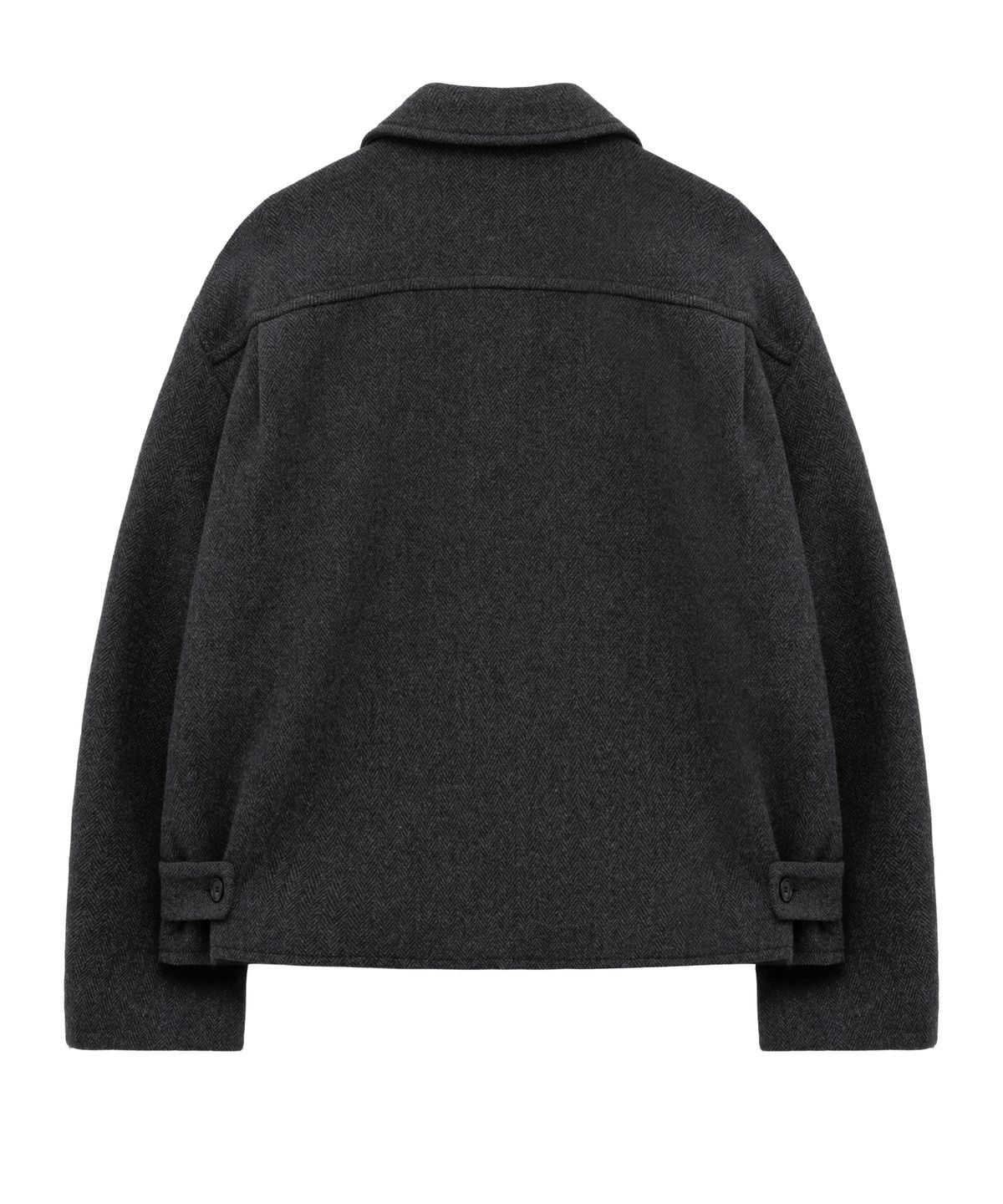 효지(HYOJI) FW 헤링본 울 숏 코트