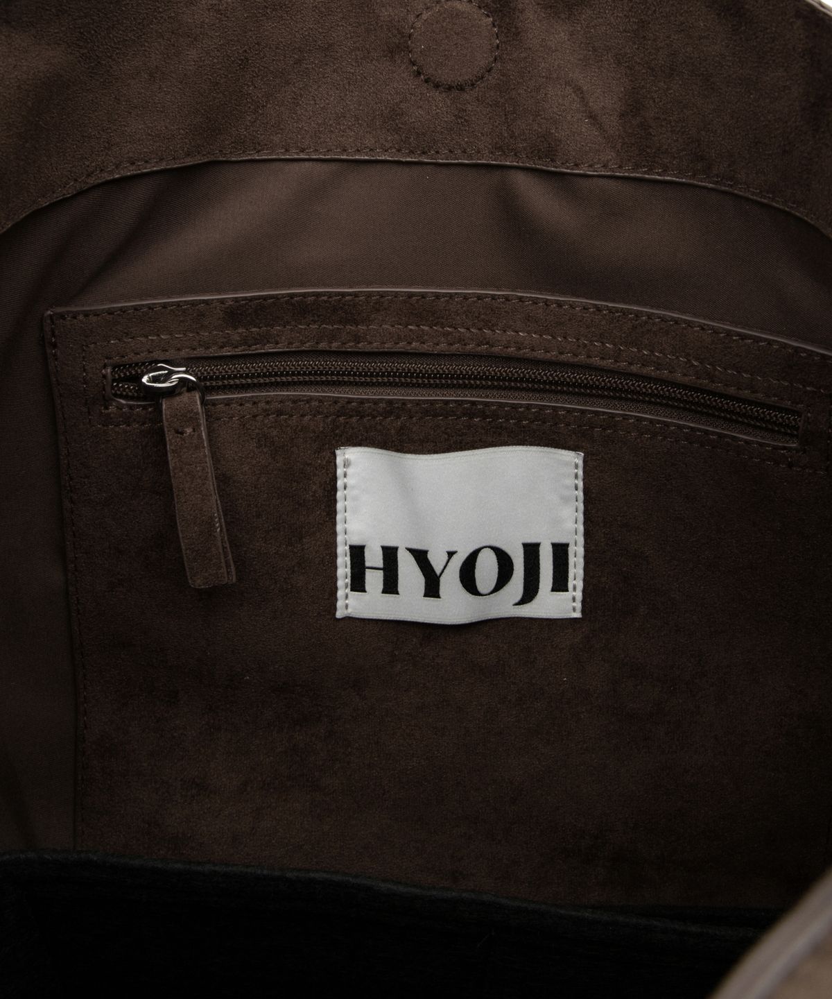 효지(HYOJI) 스웨이드 숄더 크로스 백