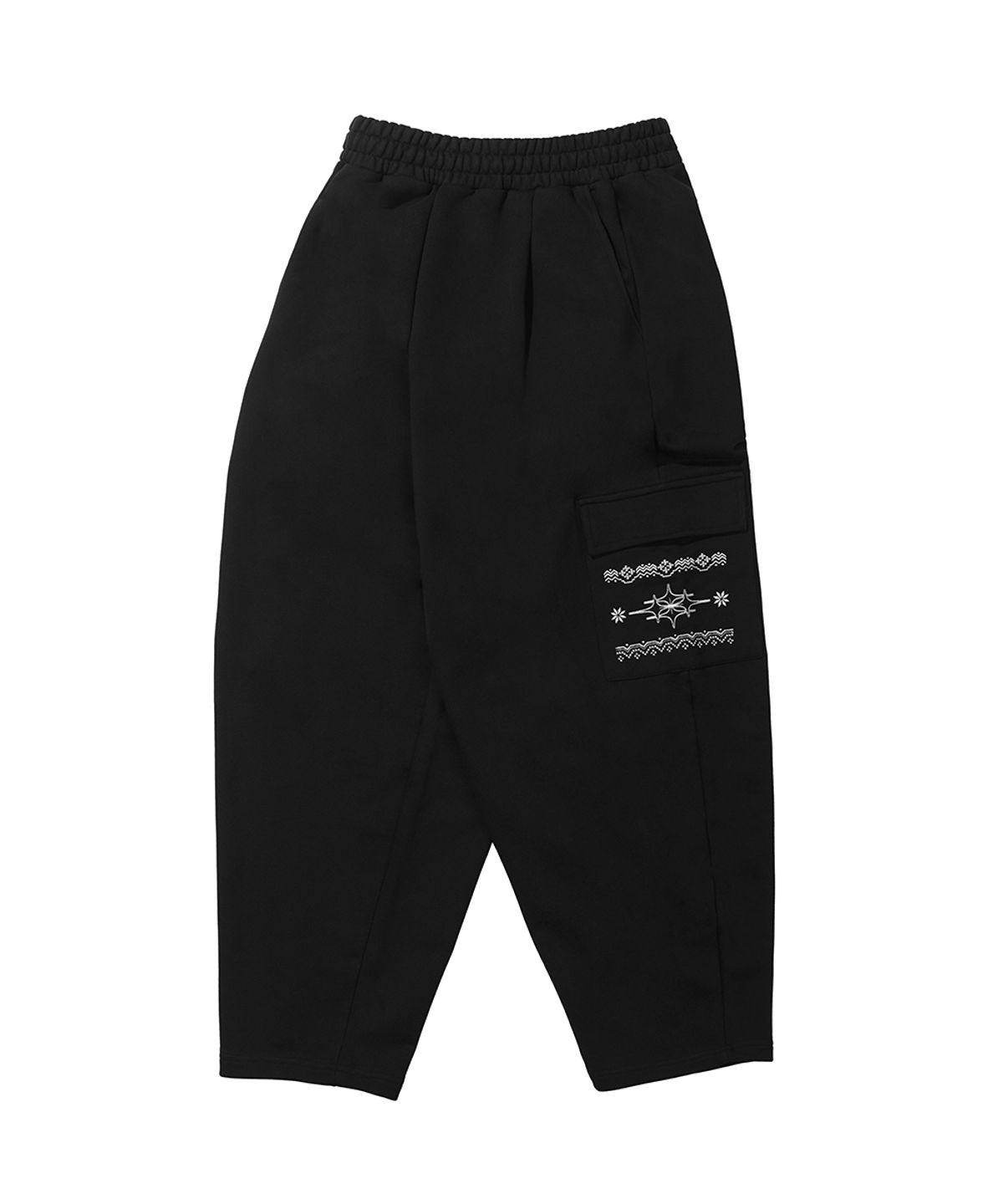 가까이 유니언즈(GAKKAI UNIONS) 노스타 원턱 벌룬 스웨트 카고팬츠 블랙