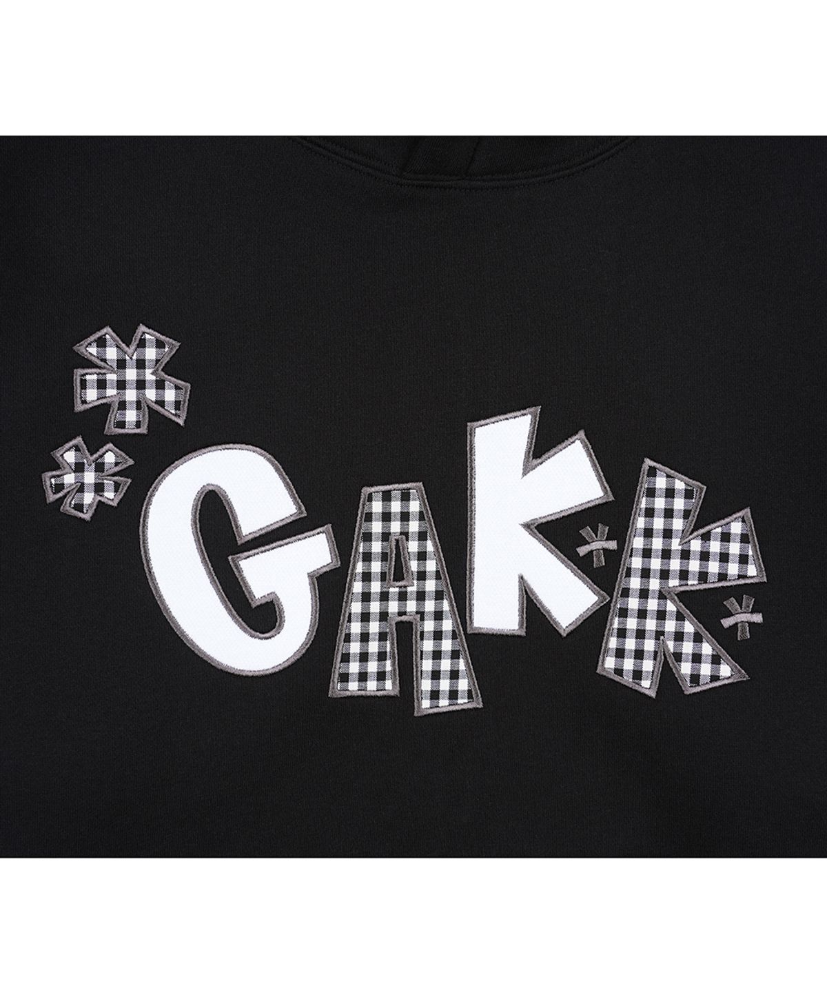 가까이 유니언즈(GAKKAI UNIONS) 컨튜어리 체크 후드 티 블랙