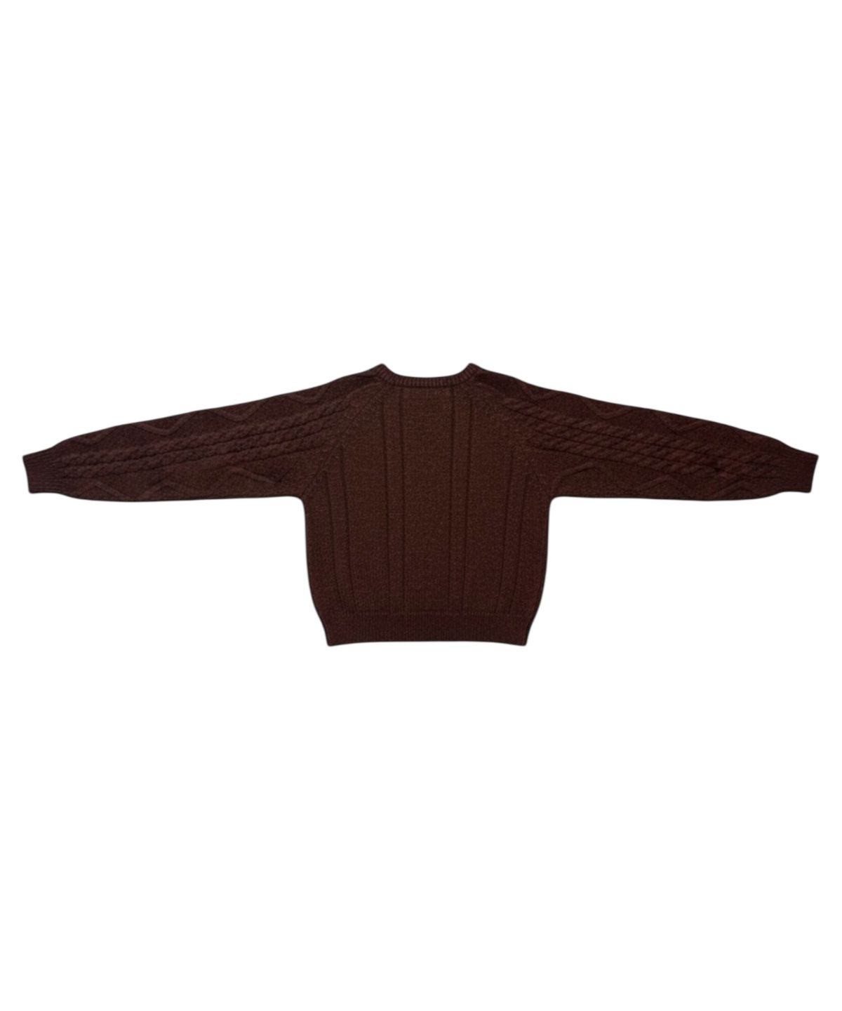 본슬리피(BORN SLIPPY) Soft Wool Cable Knit Sweater (Brown)