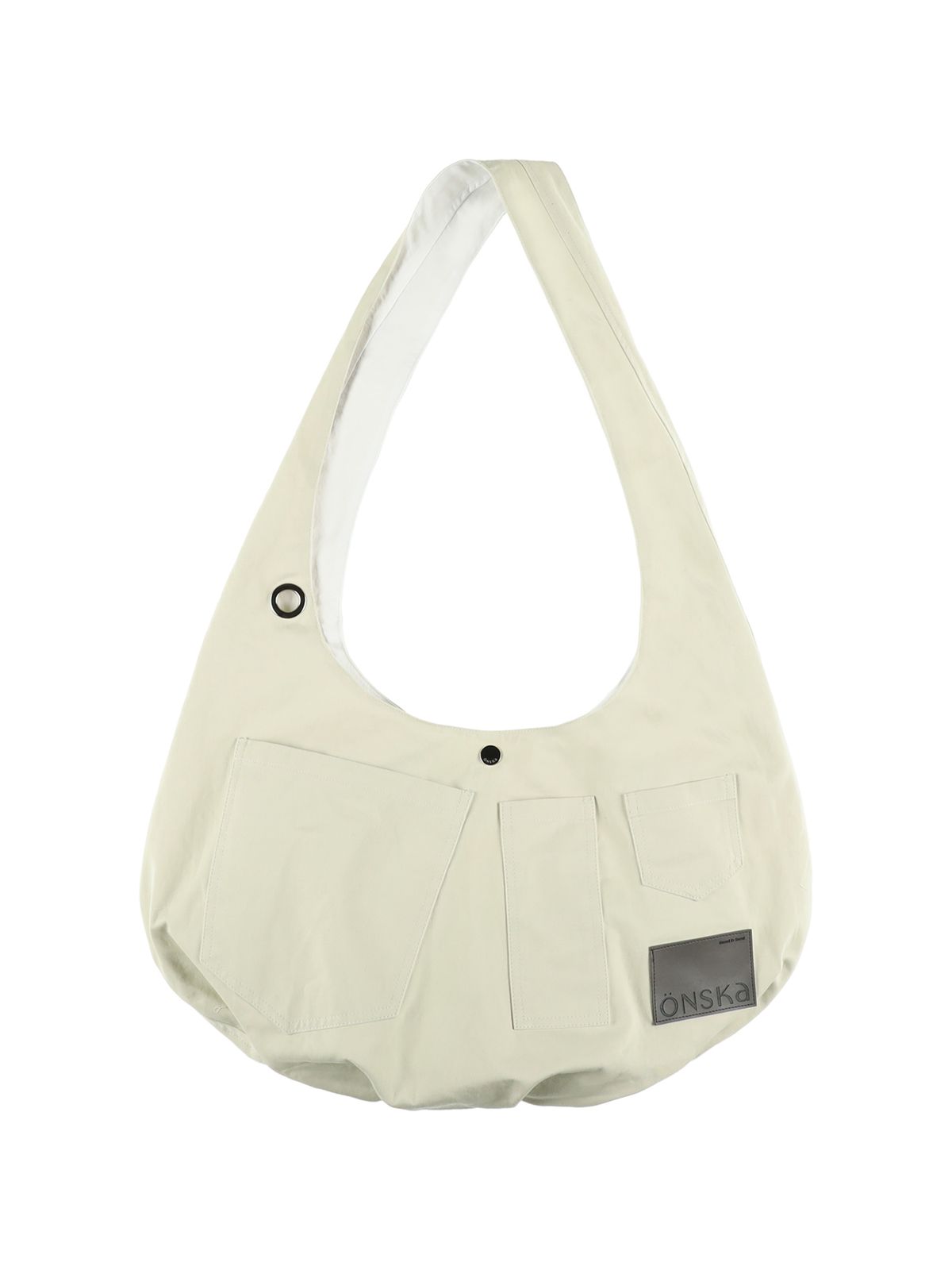 온스카(ONSKA) REVERSIBLE POCKET BAG (LIGHT YELLOW & WHITE)