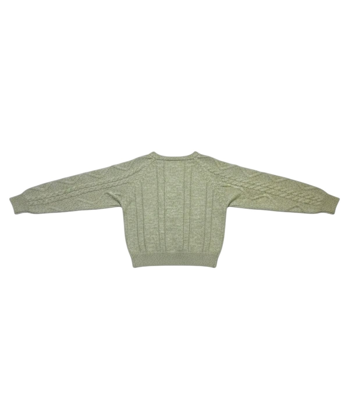 본슬리피(BORN SLIPPY) Soft Wool Cable Knit Sweater (Green)