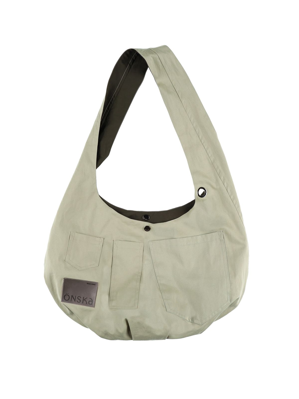 온스카(ONSKA) REVERSIBLE POCKET BAG (BEIGE & KHAKI)