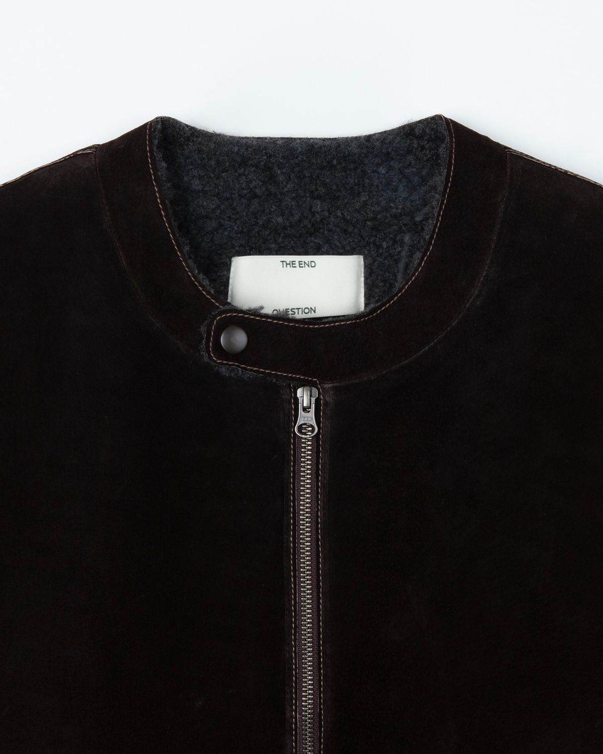 디앤드퀘스천(THEENDQUESTION) Pigskin vest / BROWN