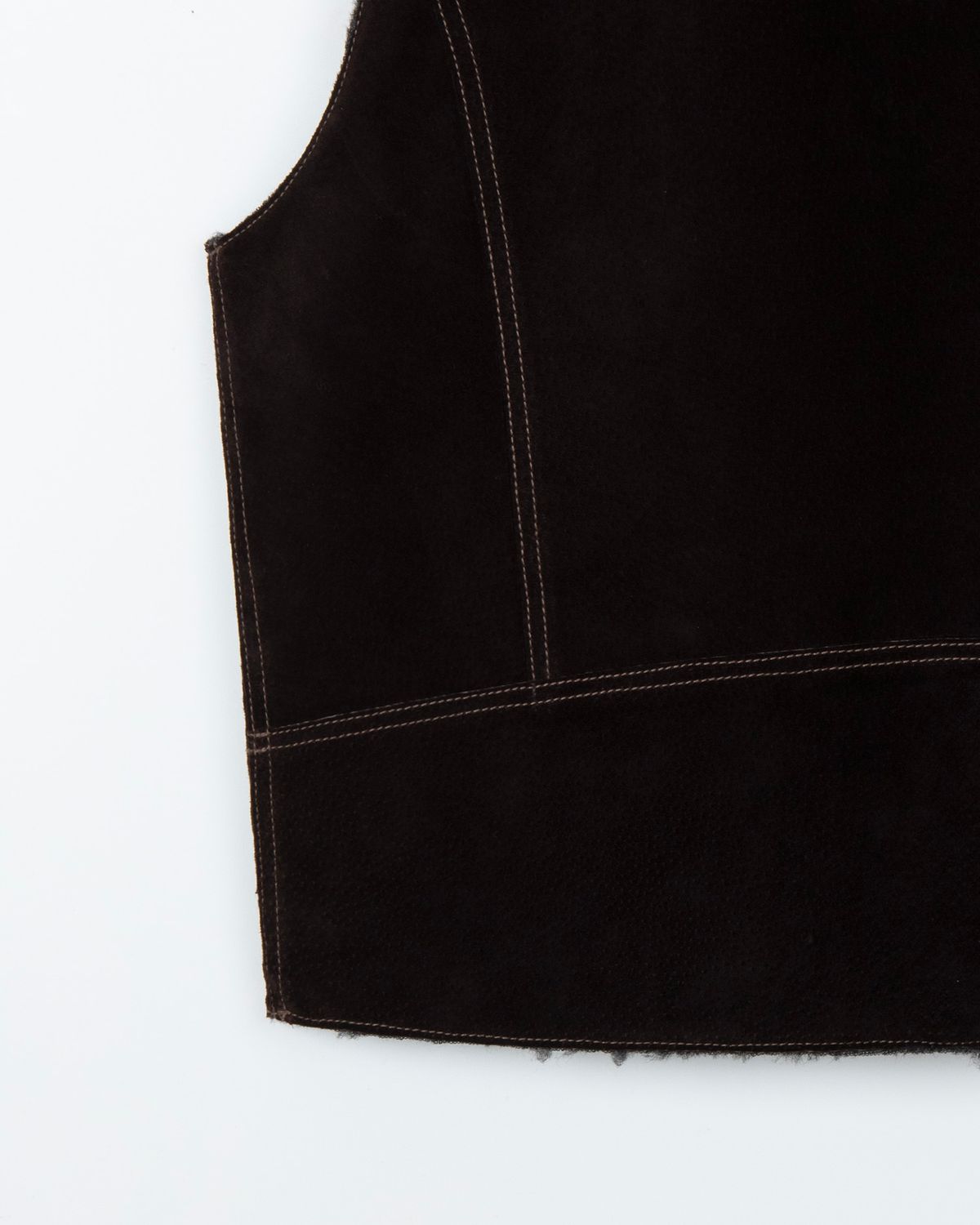 디앤드퀘스천(THEENDQUESTION) Pigskin vest / BROWN