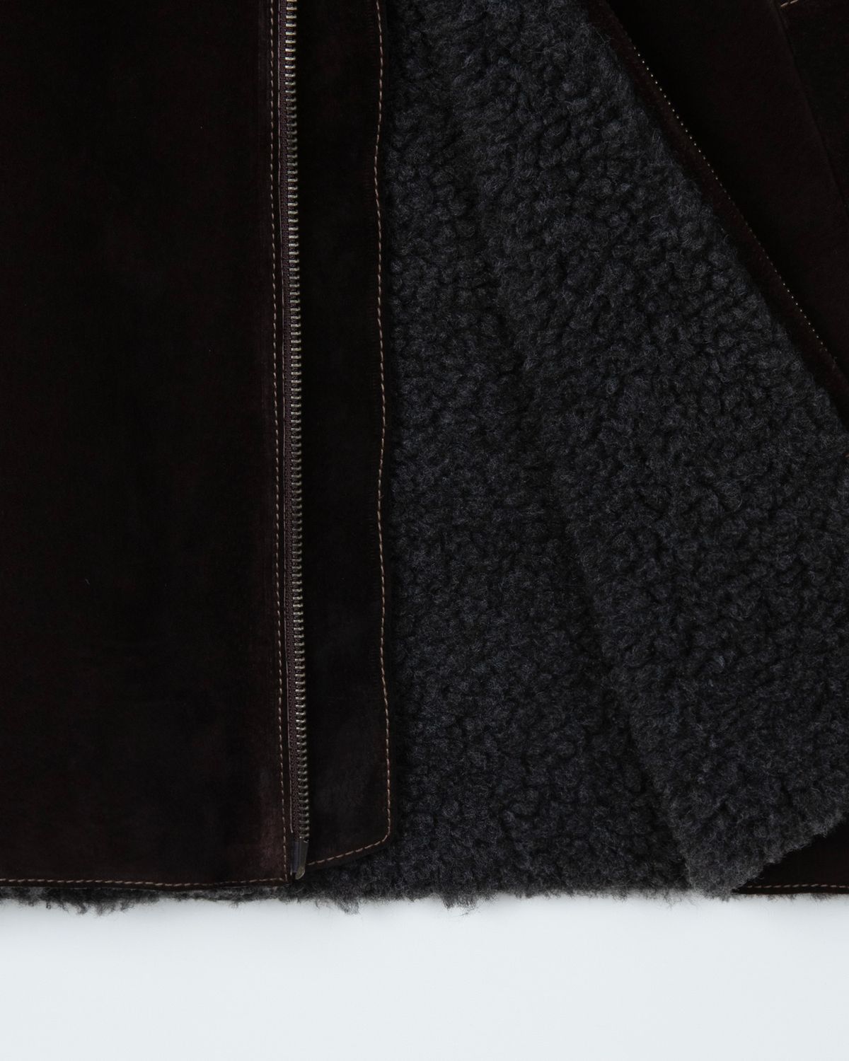 디앤드퀘스천(THEENDQUESTION) Pigskin vest / BROWN