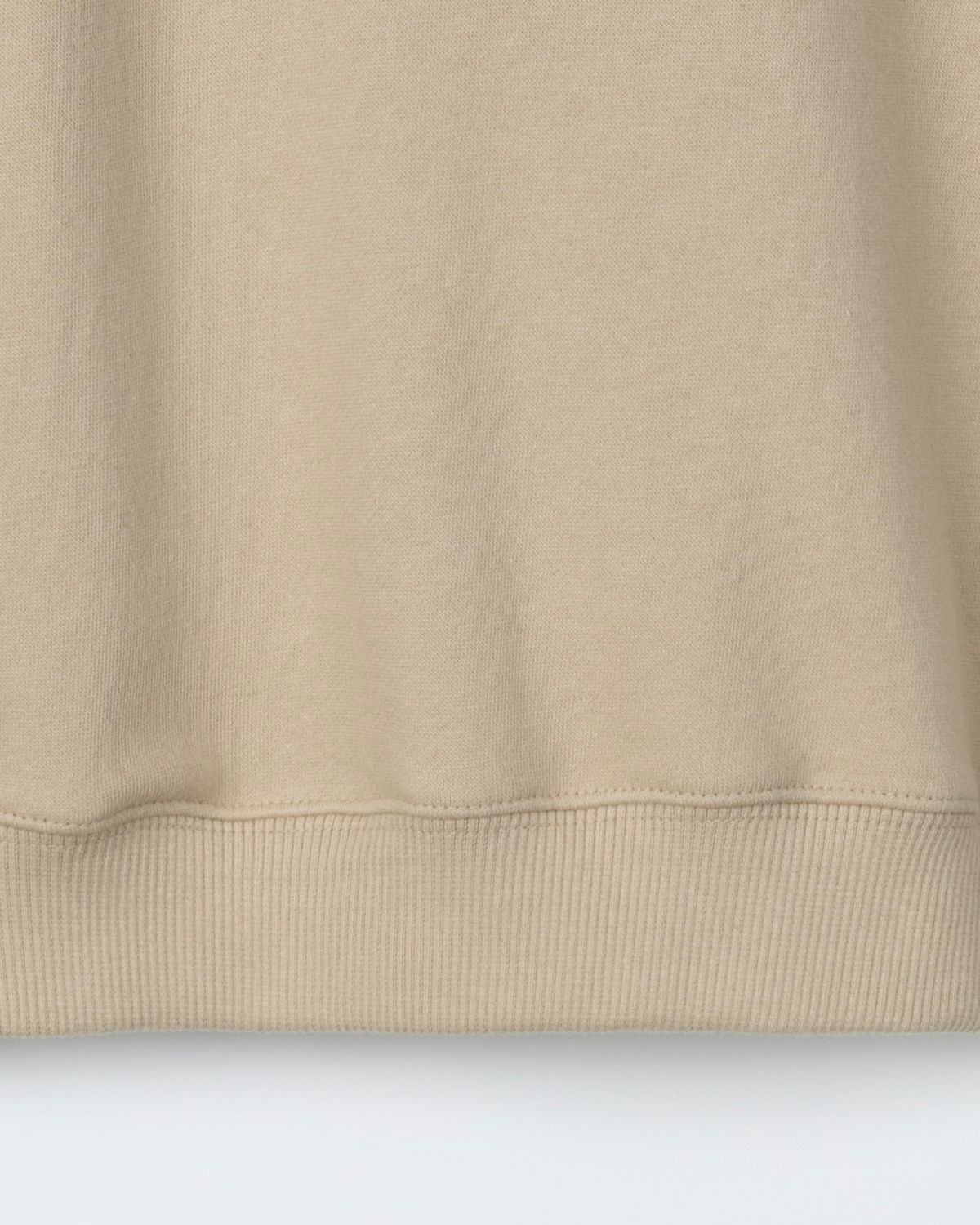 디앤드퀘스천(THEENDQUESTION) Half crewneck sweatshirt / BEIGE