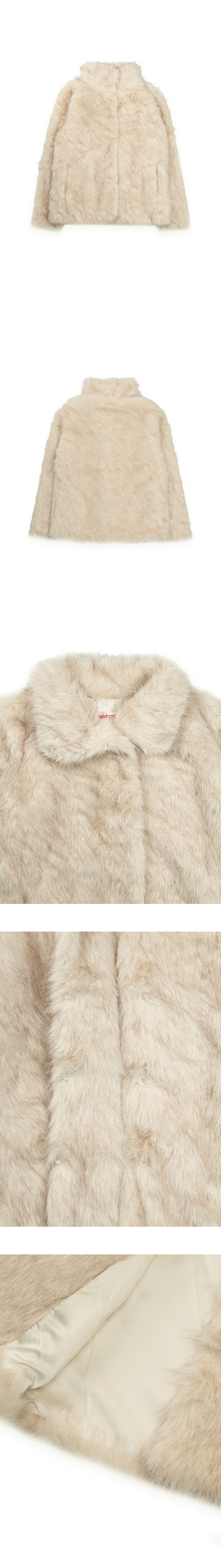 MUSINSA公式 | OAFISH FLUFFY MIX FUR JACKET, BEIGE