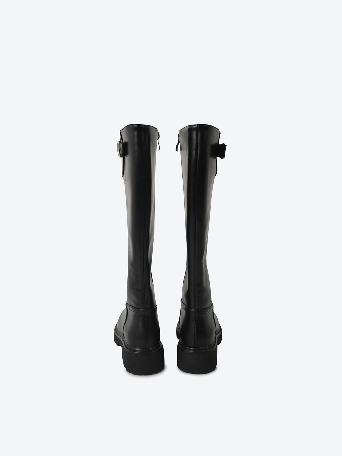 슈펜(SHOOPEN) 플랫폼 바이커 버클 롱부츠 (4cm) HPWXLFFT21
