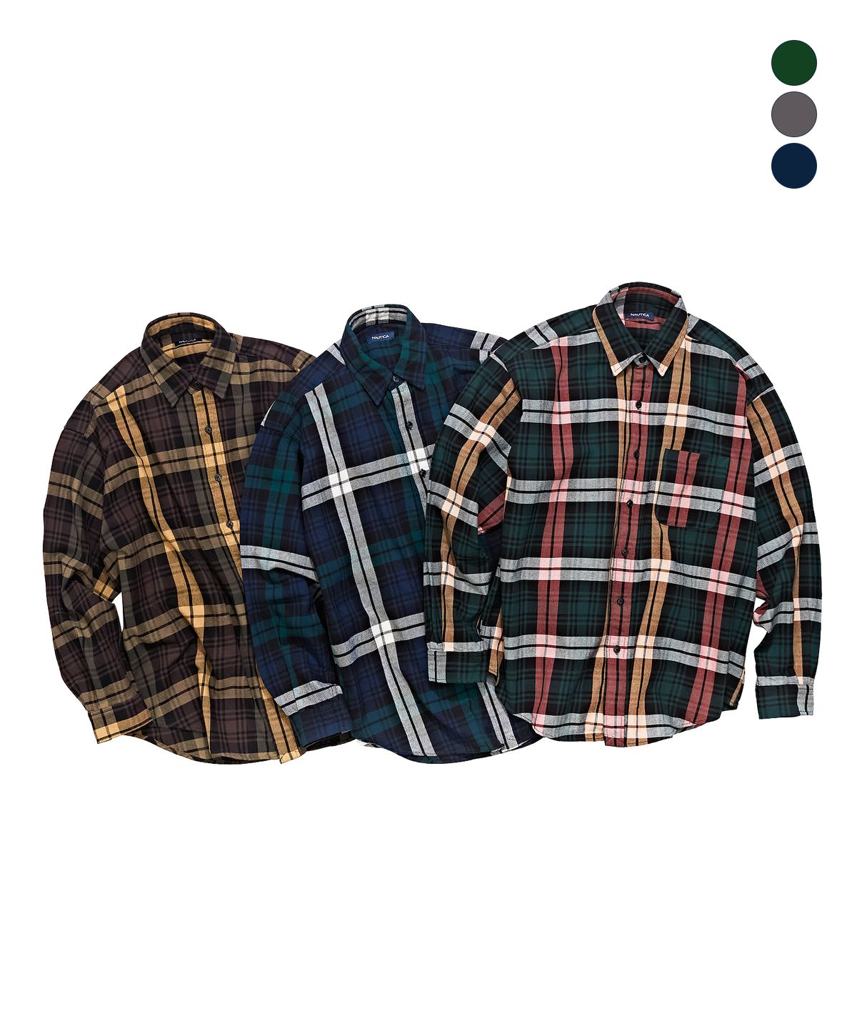 노티카(NAUTICA) 빅 체크 헤비코튼 플란넬 셔츠 JST5375