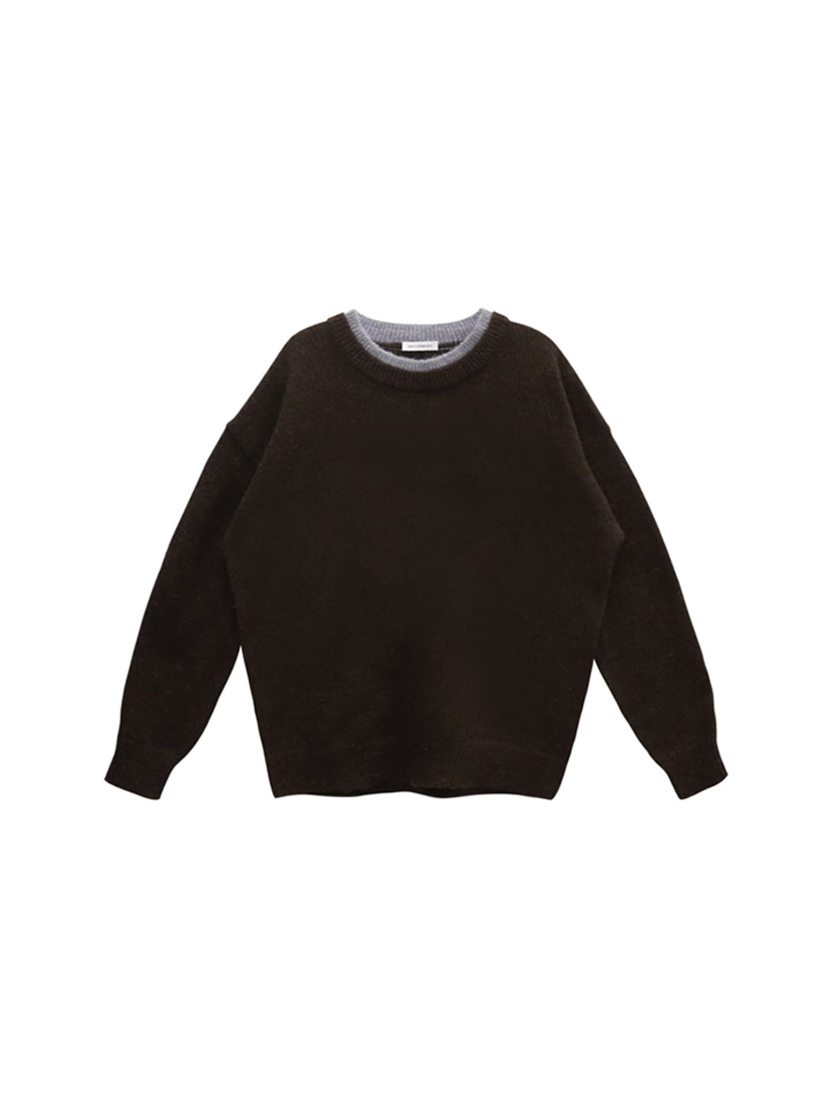 핑크파인애플(PINK PINEAPPLE) COZY SIMPLE LINE KNIT_BROWN