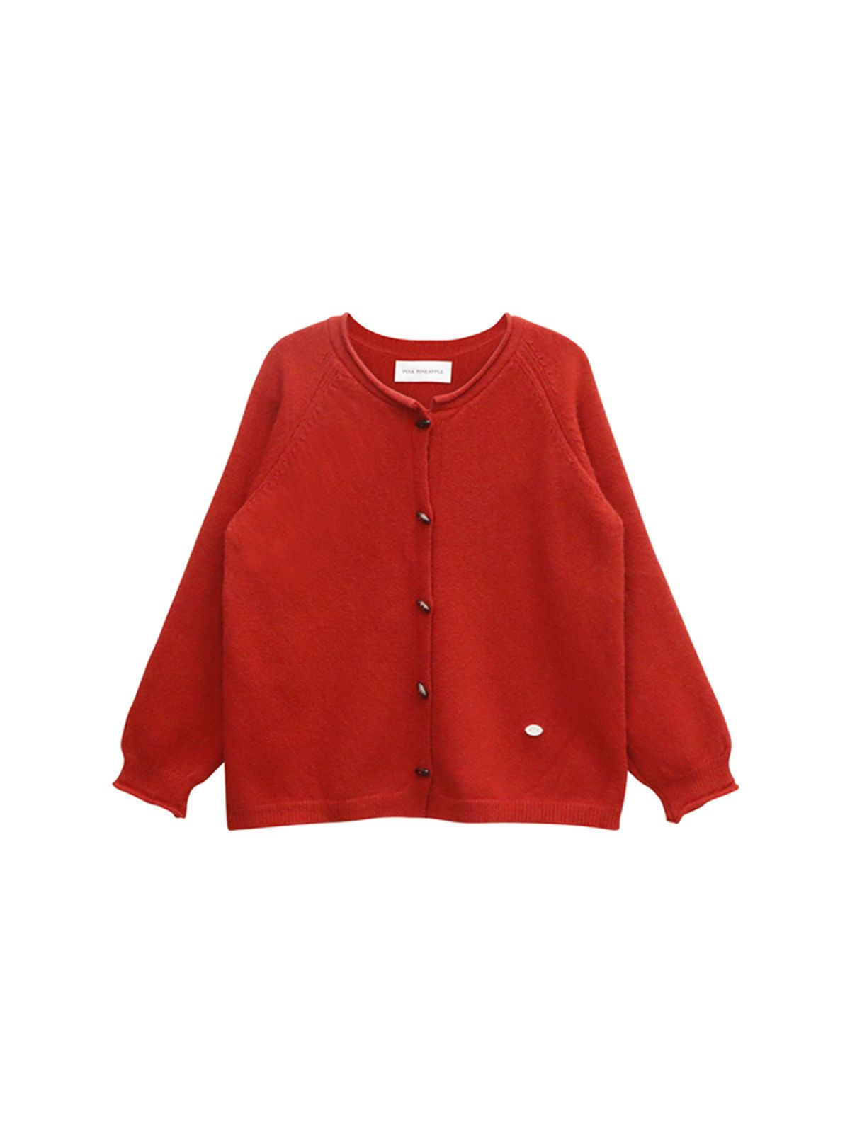 핑크파인애플(PINK PINEAPPLE) PETIT TOGGLE SIMPLE CARDIGAN_RED