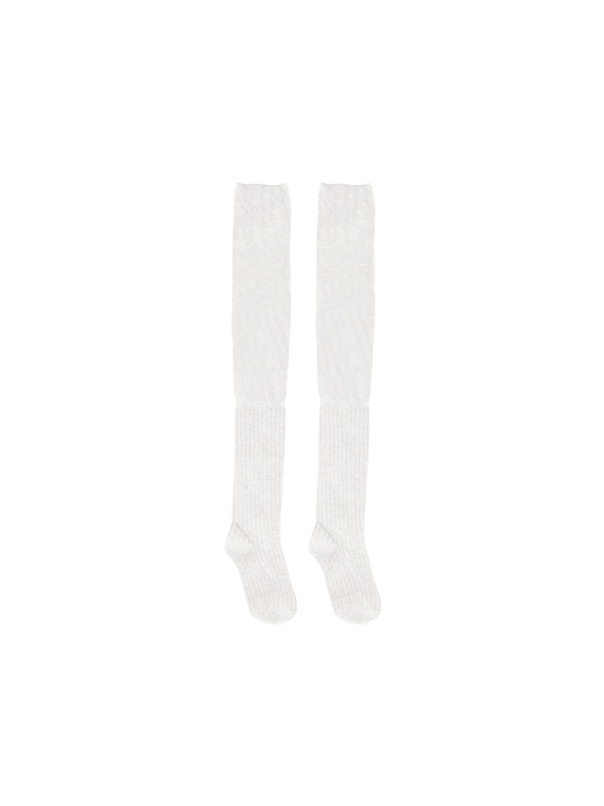 핑크파인애플(PINK PINEAPPLE) [2EA 1SET]VINTAGE LAYER ZEN OVER SOCKS_WHITE