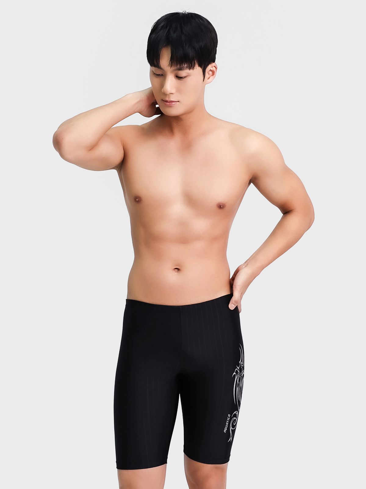 아쿠아티카(AQUATICA) 남성 5부 실내 수영복 BBF02 일반용수경 파우치 코클립 7종세트