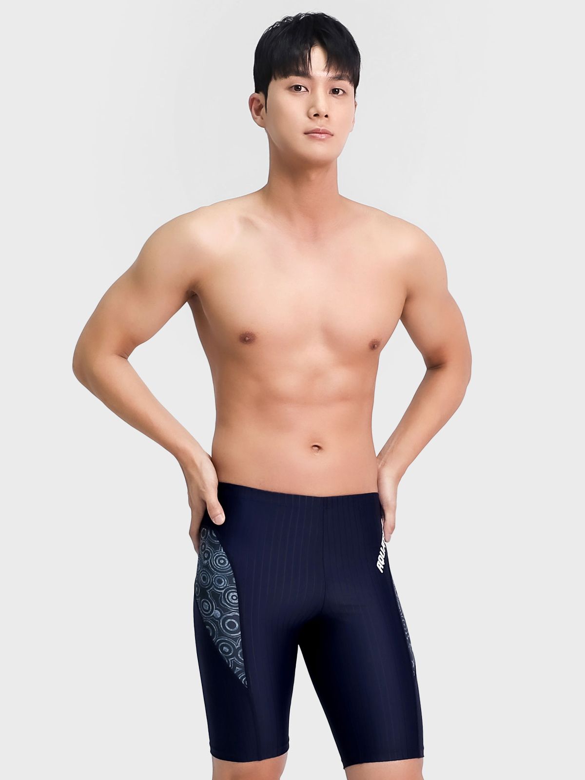 아쿠아티카(AQUATICA) 남성 5부 실내 수영복 BBF06 일반용수경 파우치 코클립 7종세트