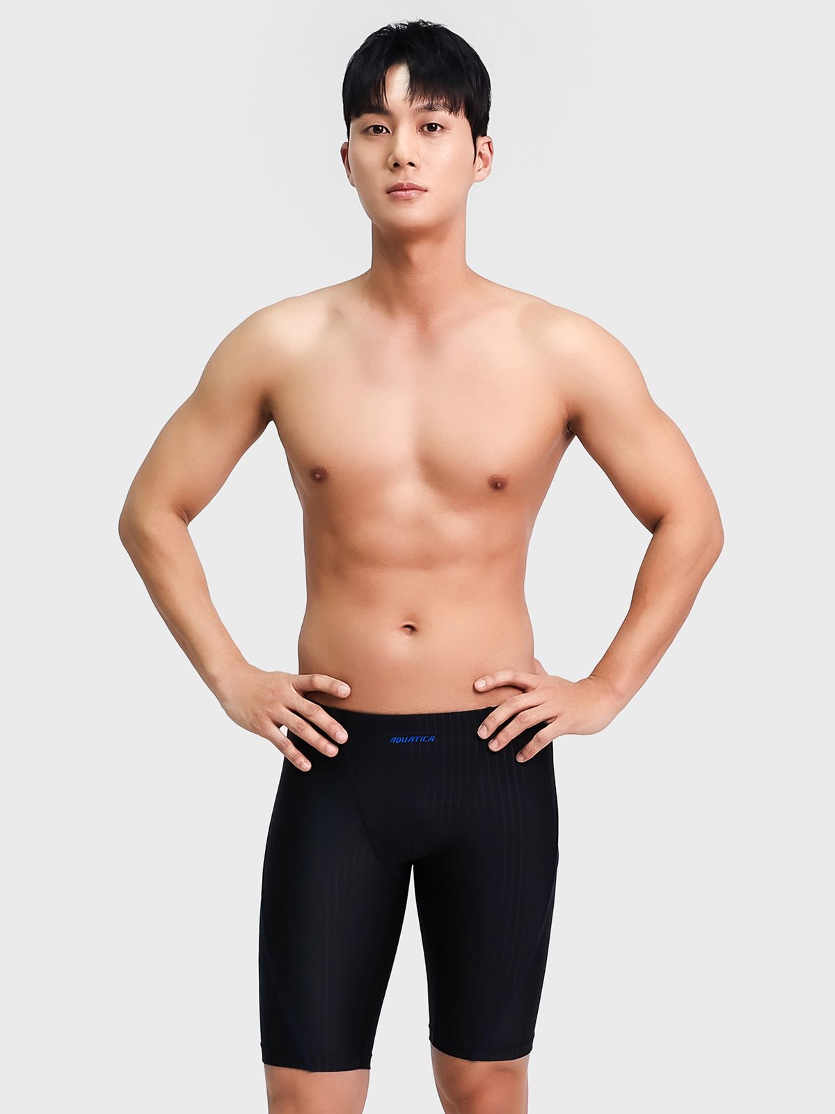 아쿠아티카(AQUATICA) 남성 5부 실내 수영복 BBF08 일반용수경 파우치 코클립 7종세트
