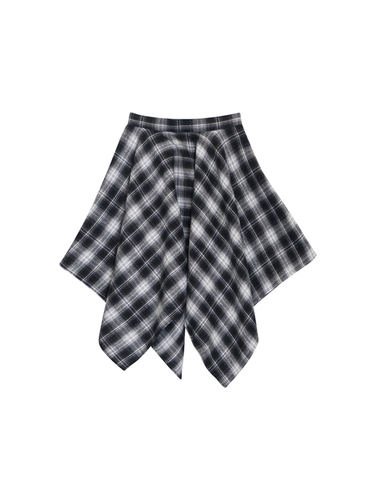 핑크파인애플(PINK PINEAPPLE) FROST CHECK LAYERED SKIRT_BLACK