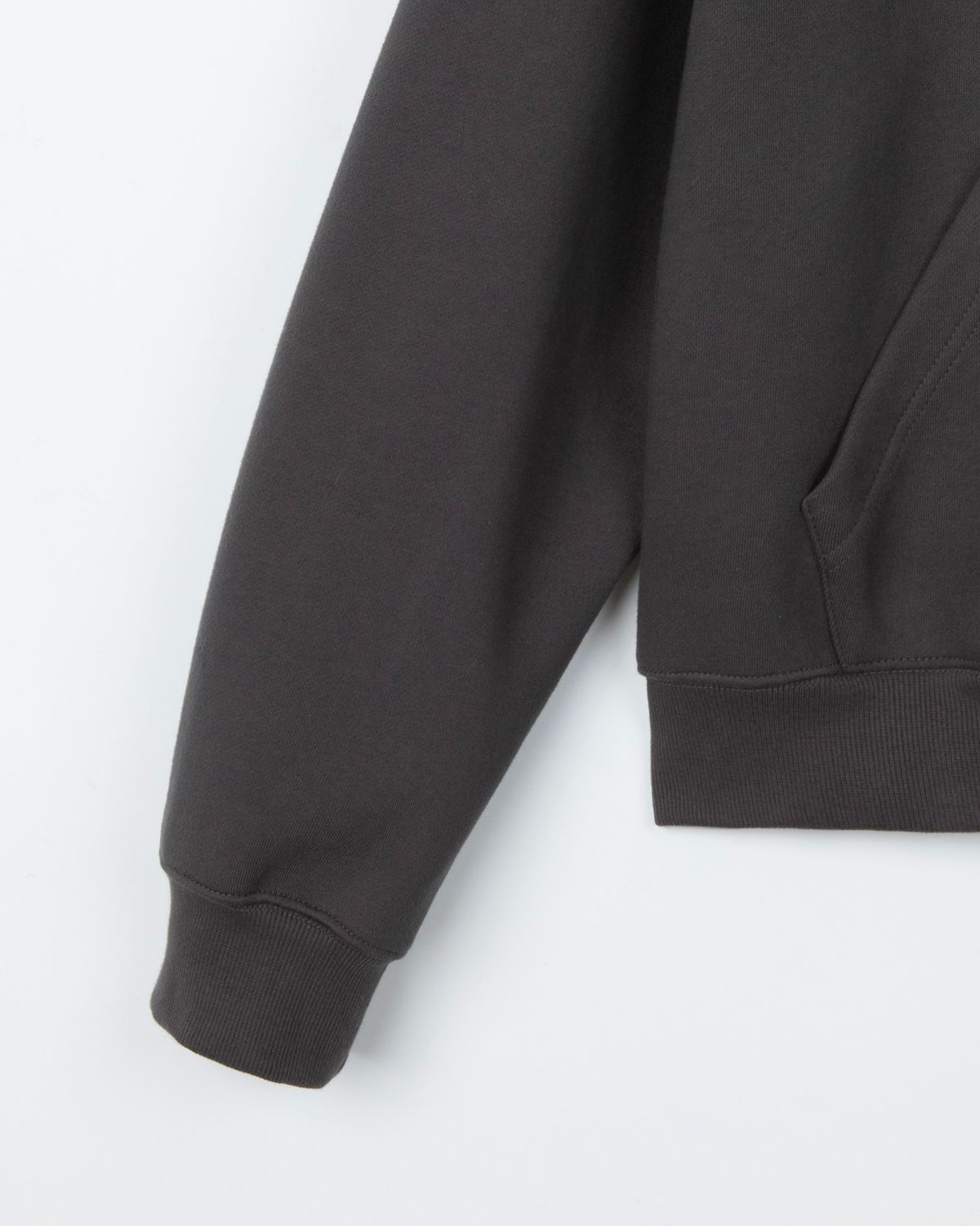디앤드퀘스천(THEENDQUESTION) Neoprene hood zip-up jumper / BROWN
