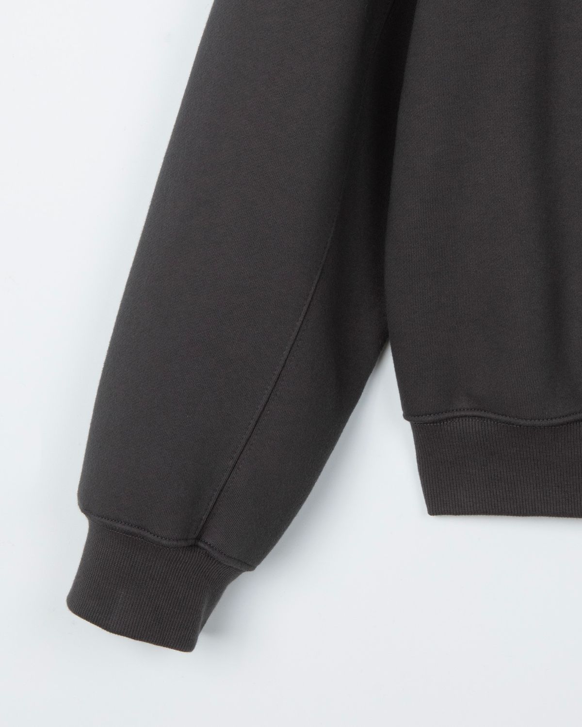 디앤드퀘스천(THEENDQUESTION) Neoprene hood zip-up jumper / BROWN