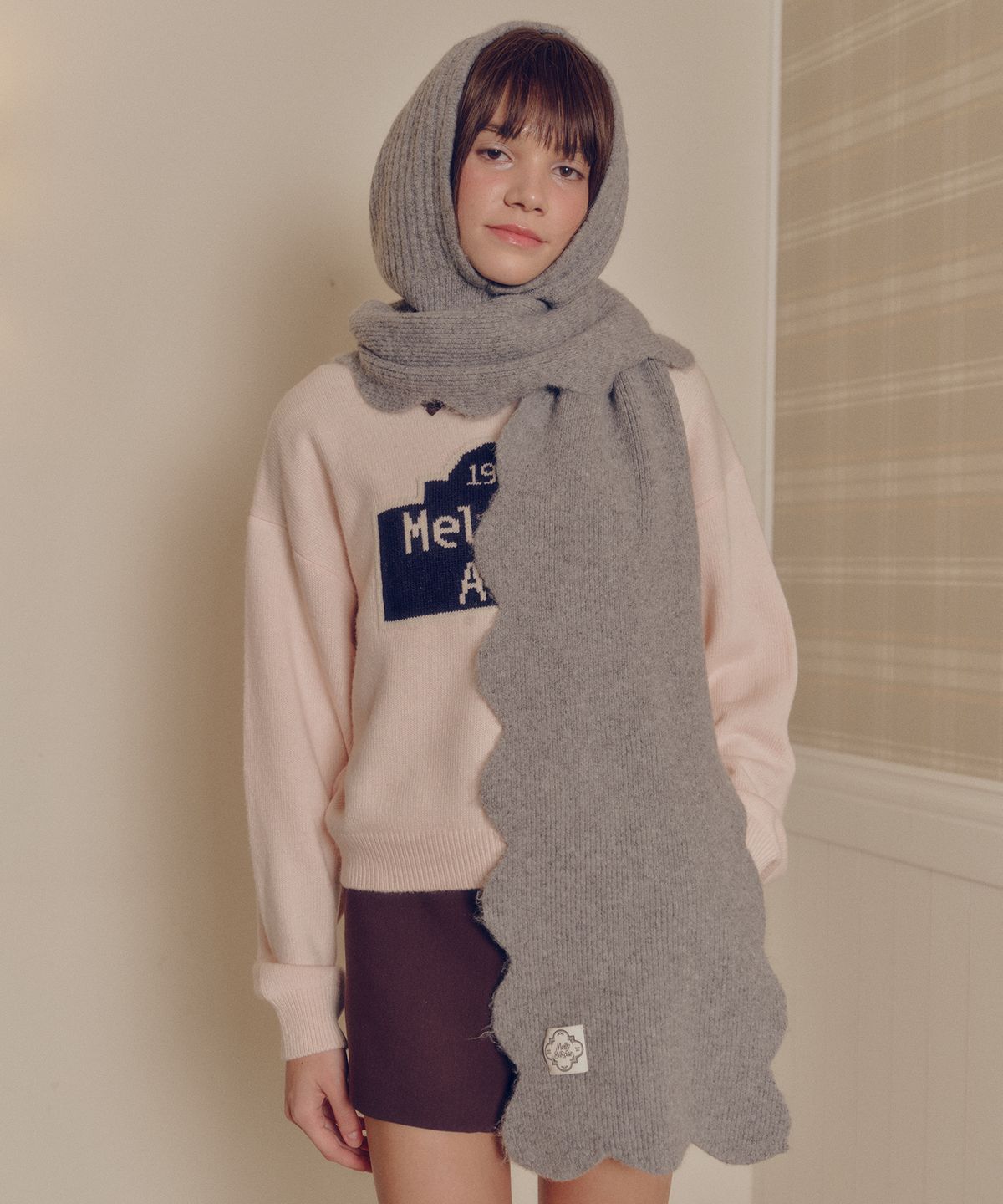 멜리앤로즈(MELLY&ROSE) 웨이브 바라클라바(310543)_M/GRAY