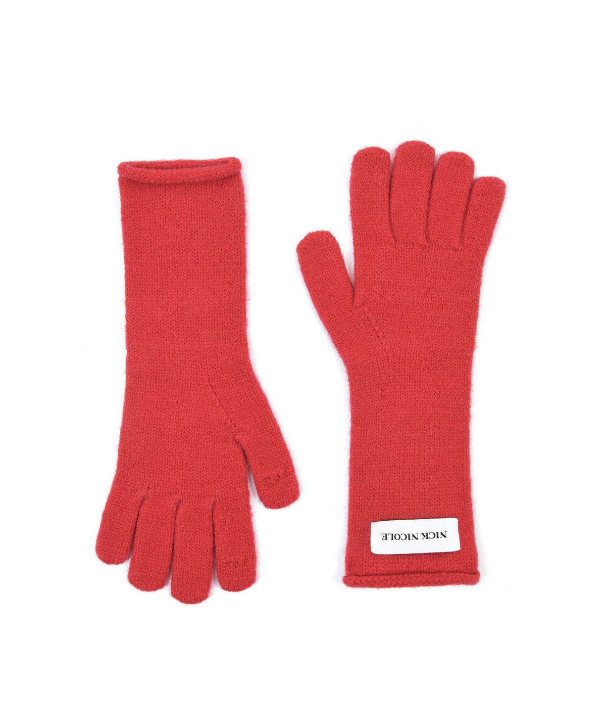 닉앤니콜(NICK&NICOLE) NICOLE RIBBED KNIT GLOVES_RED