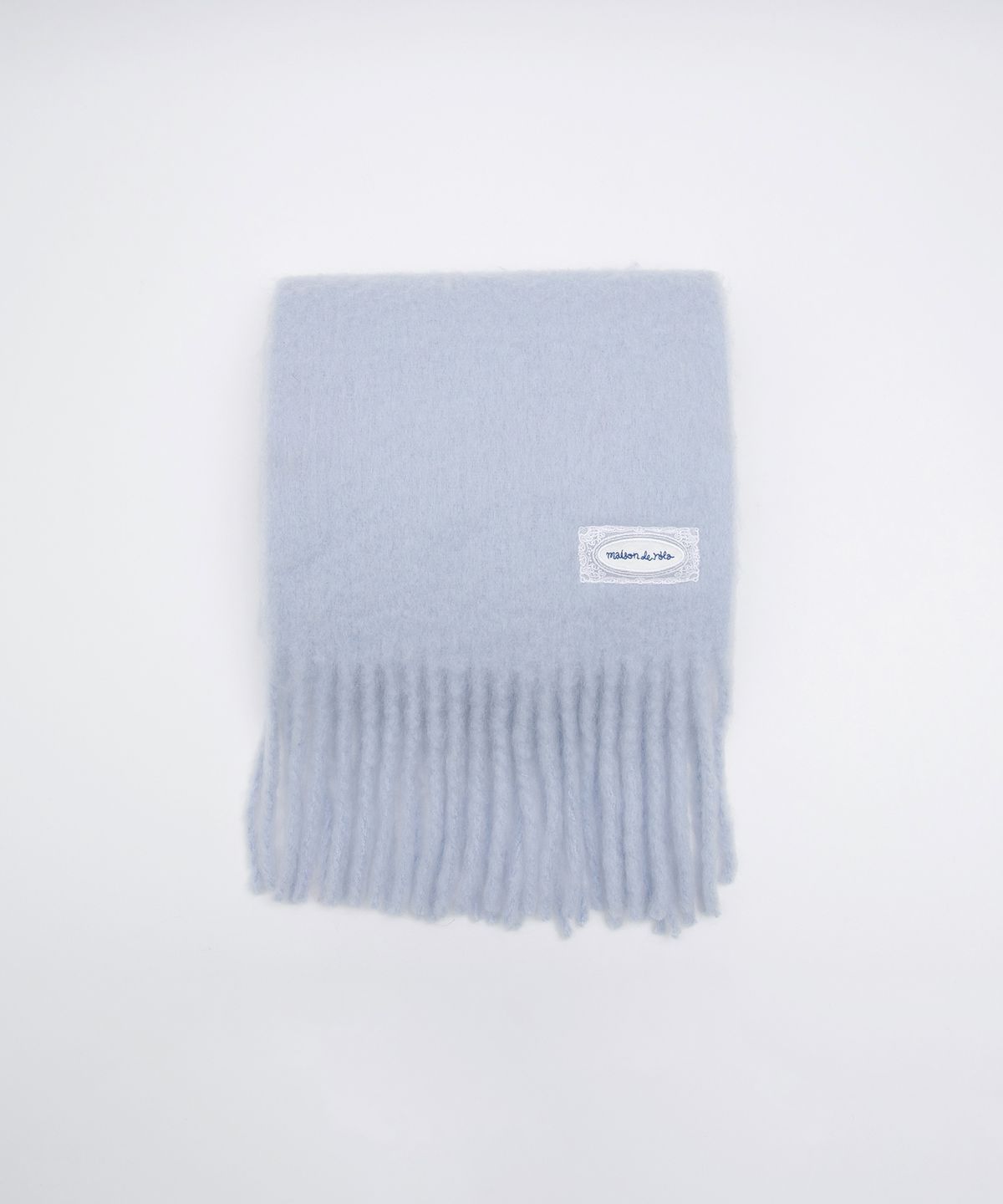 로라로라(ROLAROLA) LACE LABEL HAIRY MUFFLER SKY
