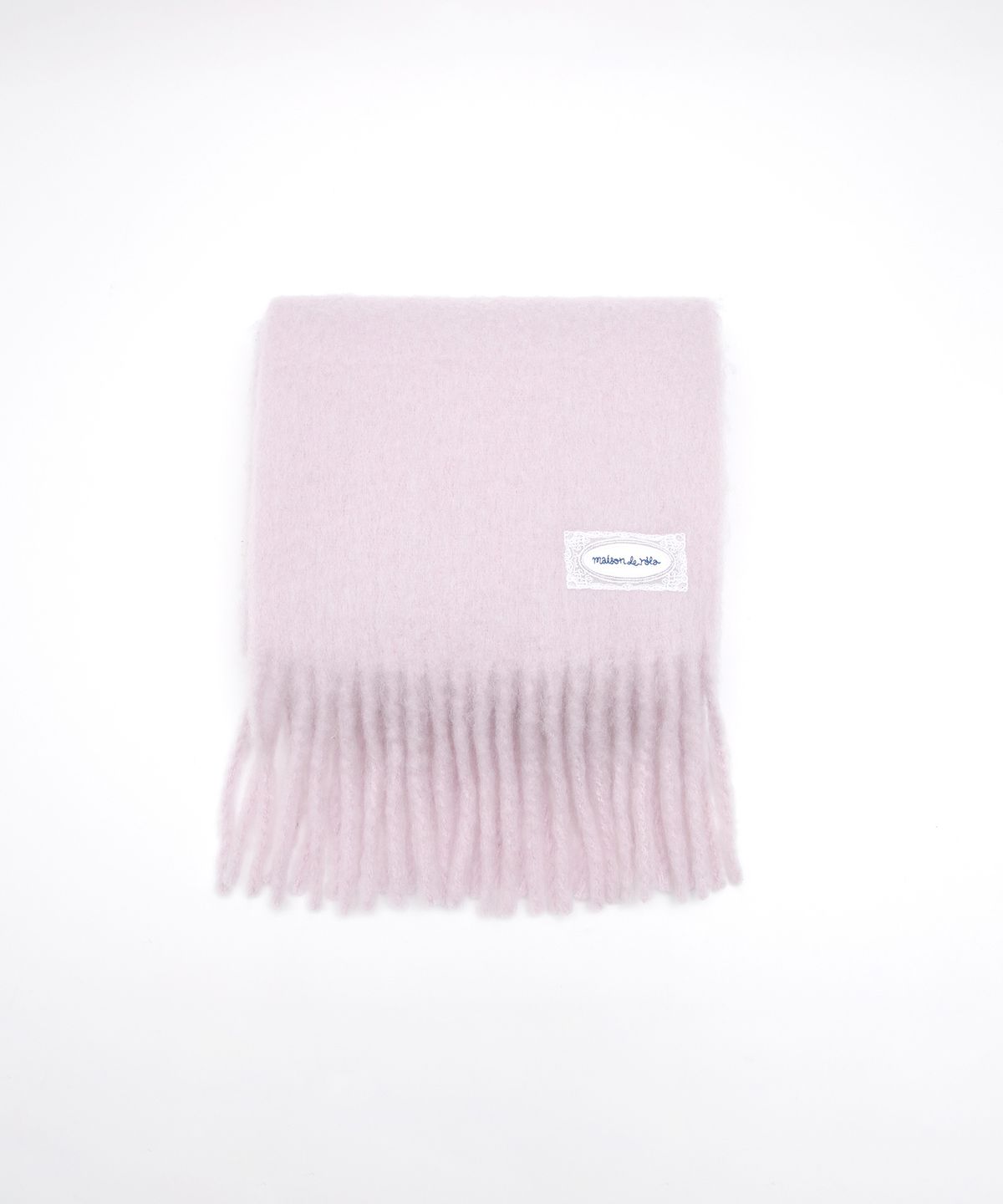 로라로라(ROLAROLA) LACE LABEL HAIRY MUFFLER PINK