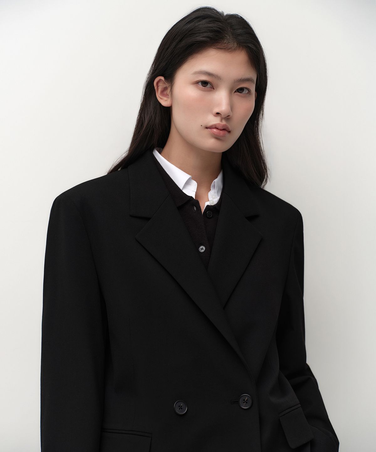 무신사 스탠다드 우먼(MUSINSA STANDARD WOMAN) 우먼즈 더블 브레스티드 블레이저 [블랙]