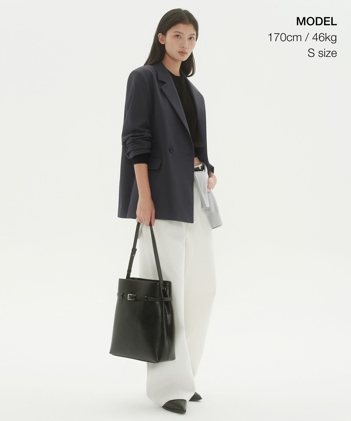 무신사 스탠다드 우먼(MUSINSA STANDARD WOMAN) 우먼즈 더블 브레스티드 블레이저 [그레이]