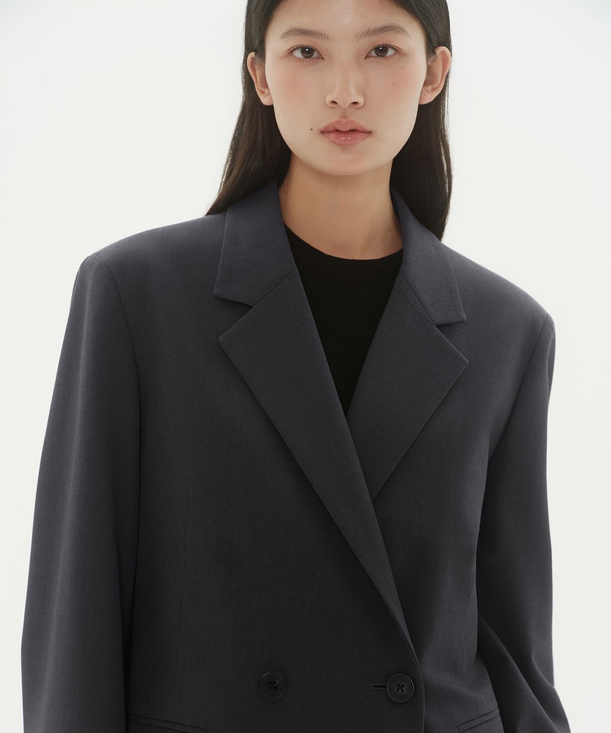 무신사 스탠다드 우먼(MUSINSA STANDARD WOMAN) 우먼즈 더블 브레스티드 블레이저 [그레이]
