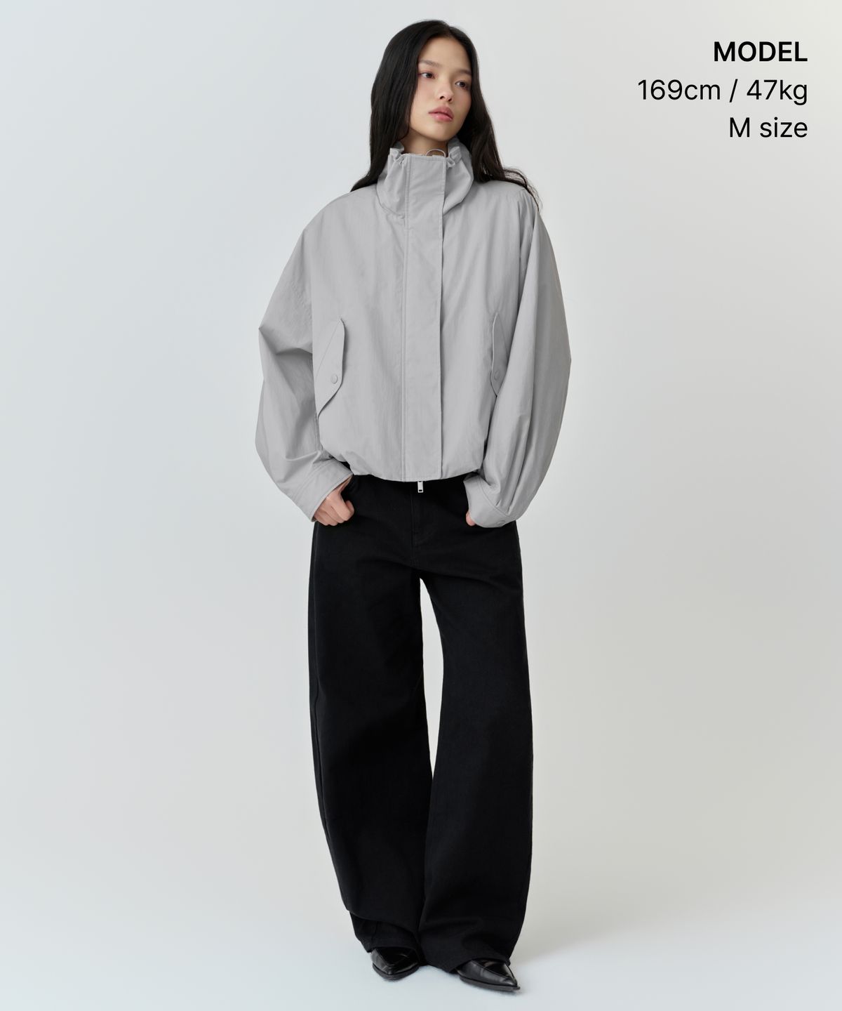 무신사 스탠다드 우먼(MUSINSA STANDARD WOMAN) 우먼즈 돌먼 필드 재킷 [라이트 그레이]