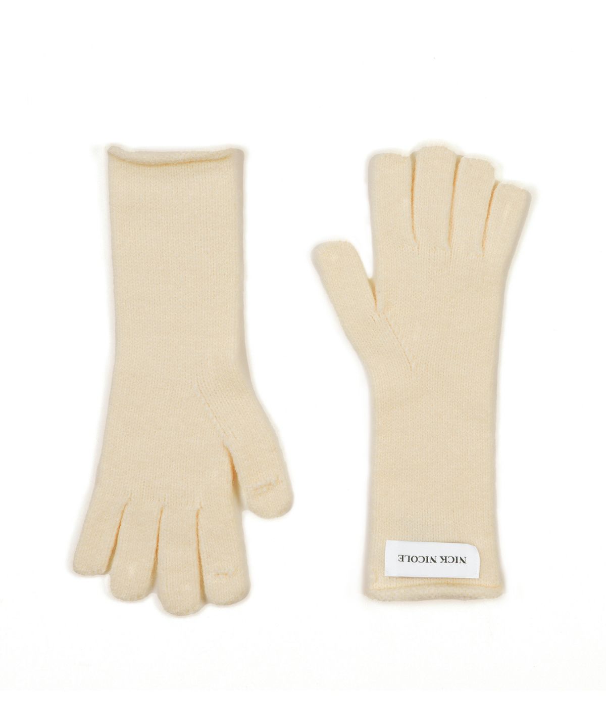 닉앤니콜(NICK&NICOLE) NICOLE RIBBED KNIT GLOVES_CREAM