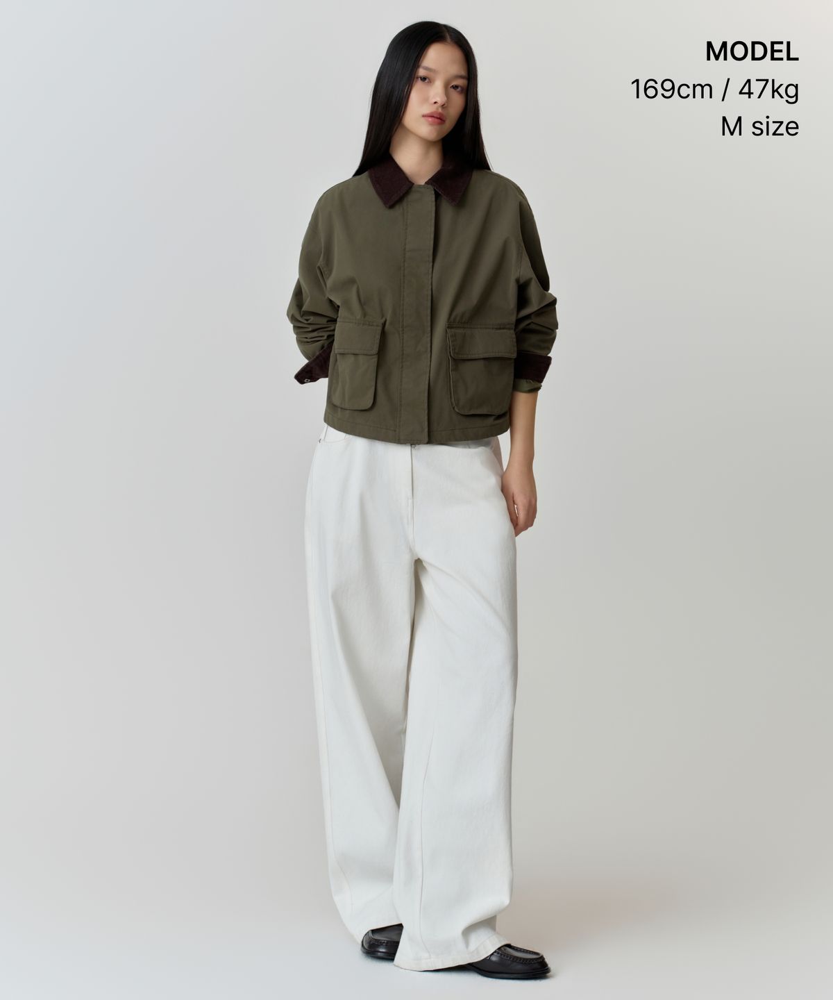 무신사 스탠다드 우먼(MUSINSA STANDARD WOMAN) 우먼즈 왁스드 헌팅 재킷 [카키]