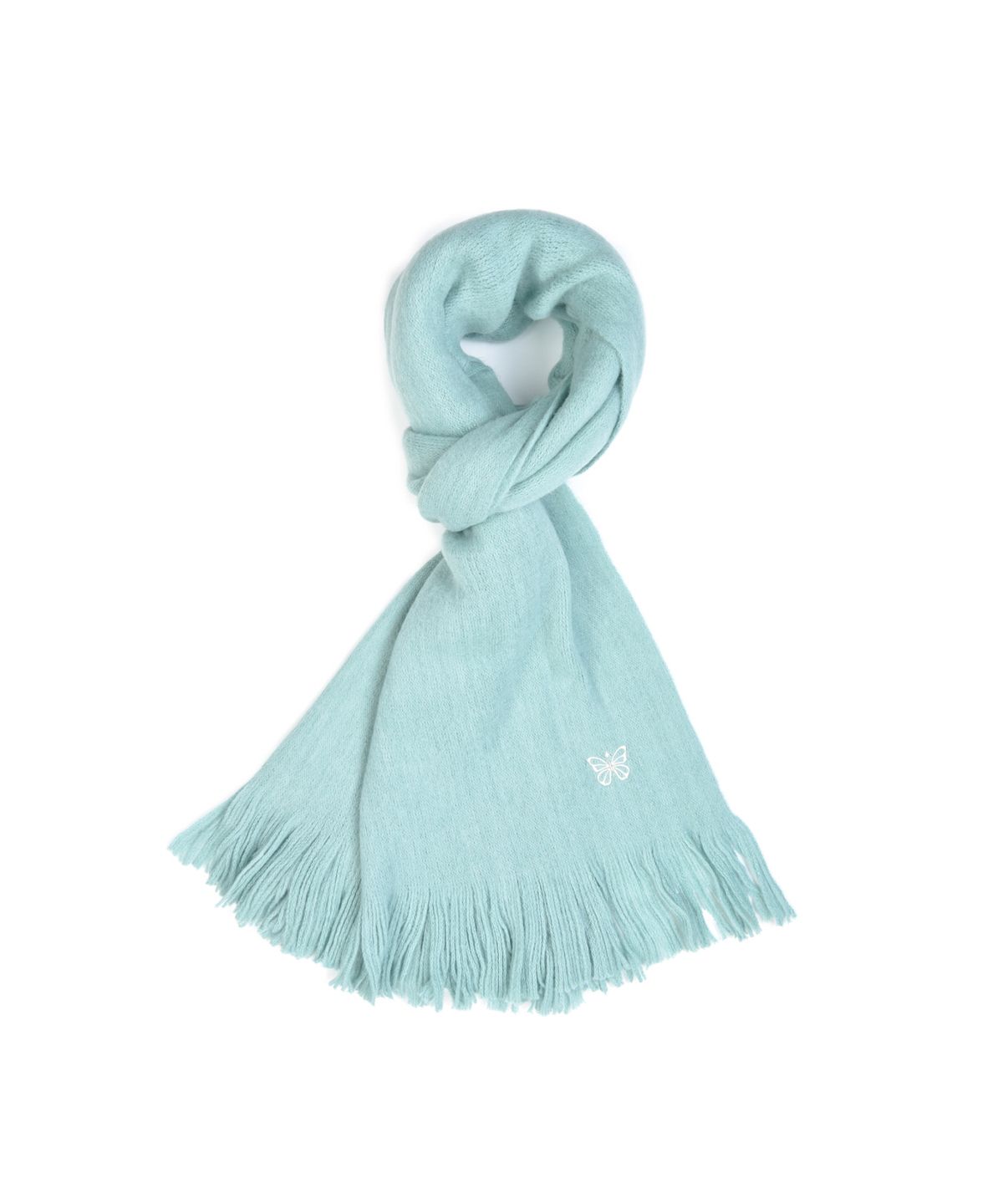 닉앤니콜(NICK&NICOLE) BUTTERFLY EMBROIDERED FRINGE MUFFLER_MINT