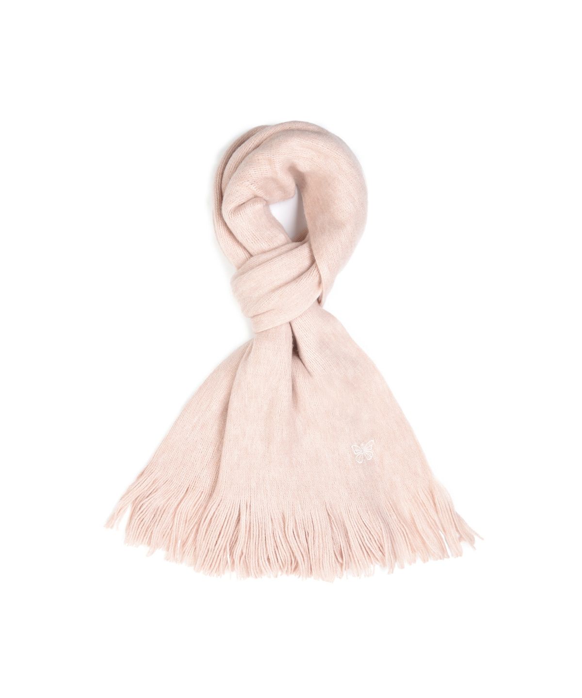 닉앤니콜(NICK&NICOLE) BUTTERFLY EMBROIDERED FRINGE MUFFLER_PINK