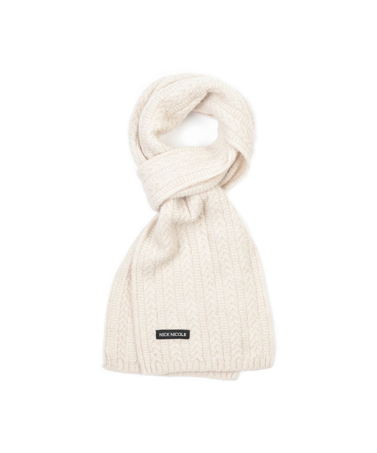 닉앤니콜(NICK&NICOLE) NICOLE CABLE KNIT MUFFLER_CREAM