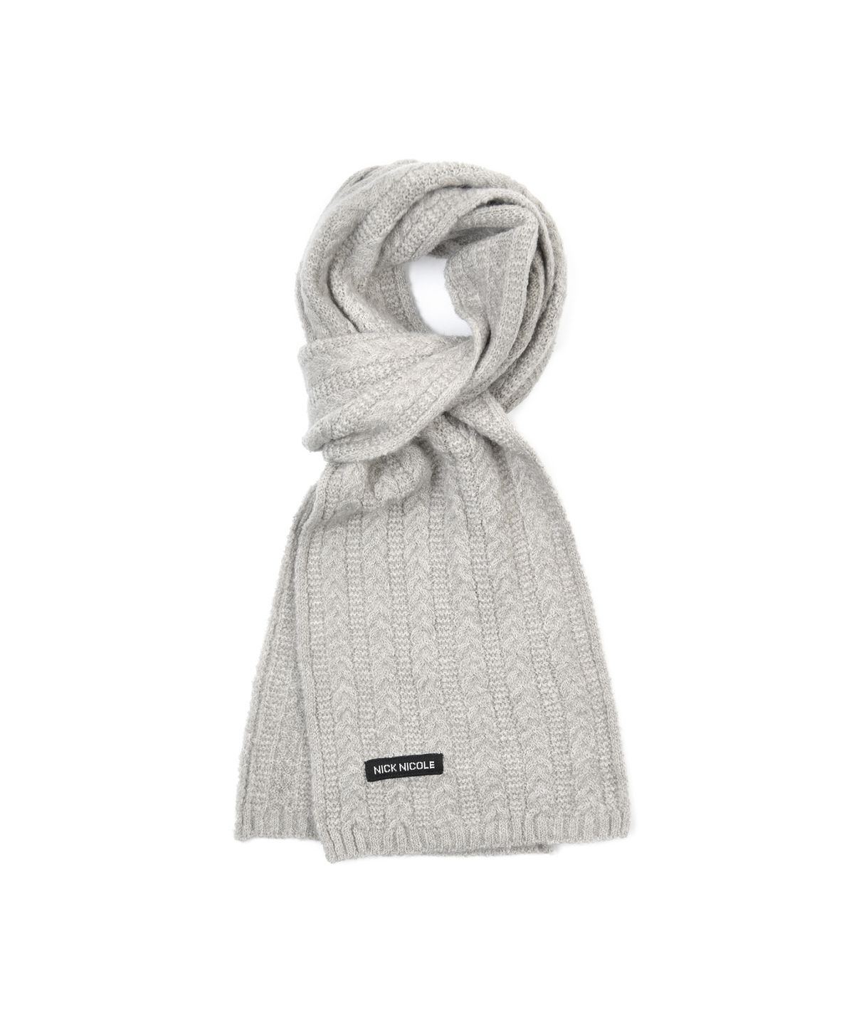 닉앤니콜(NICK&NICOLE) NICOLE CABLE KNIT MUFFLER_GRAY
