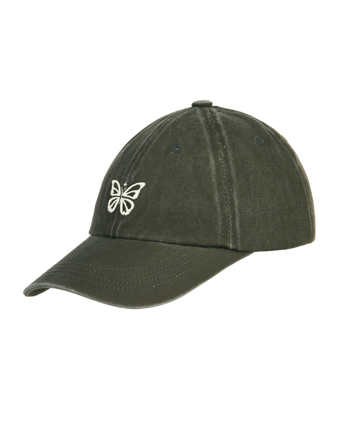 닉앤니콜(NICK&NICOLE) VINTAGE MINI BUTTERFLY BALL CAP_KHAKI CREAM