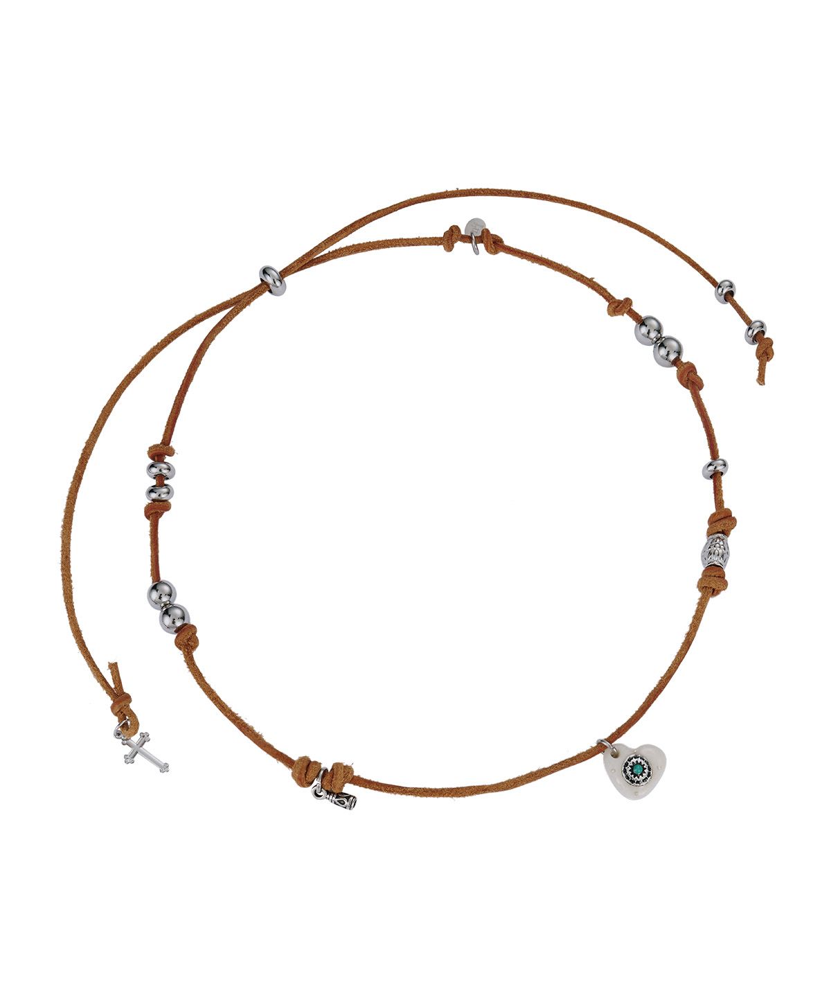 엔프프(NFF) totem leather necklace-white