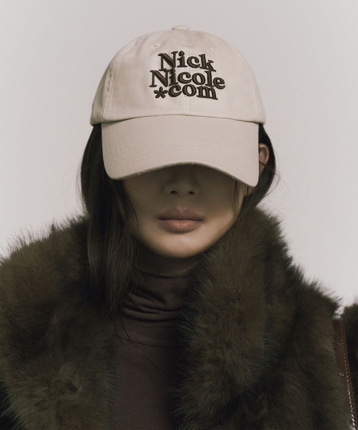 닉앤니콜(NICK&NICOLE) NN DOTCOM SIGNATURE BALL CAP_CAP_VINTAGE BEIGE BROWN