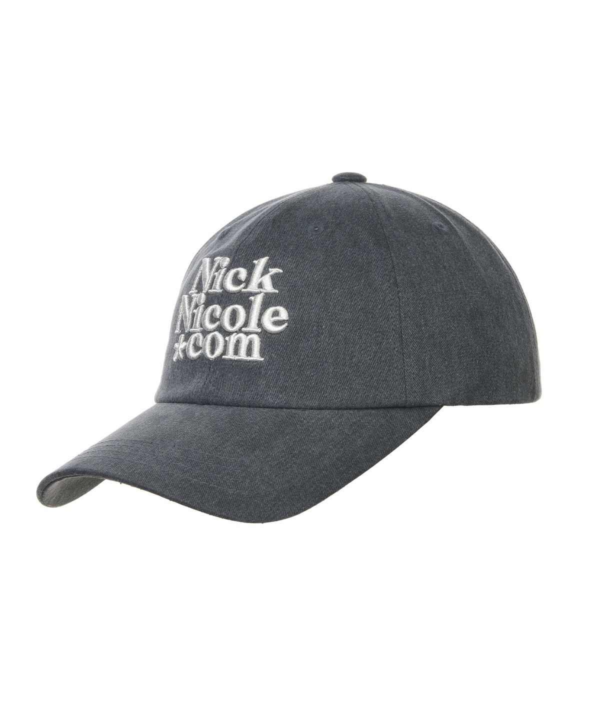 닉앤니콜(NICK&NICOLE) NN DOTCOM SIGNATURE BALL CAP_DENIM CHARCOAL CREAM